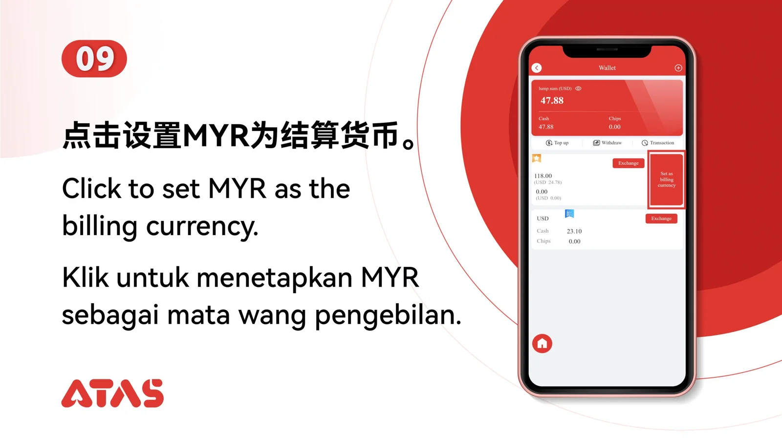 Atur Mata Uang Utama & Penagihan — Langkah 10
