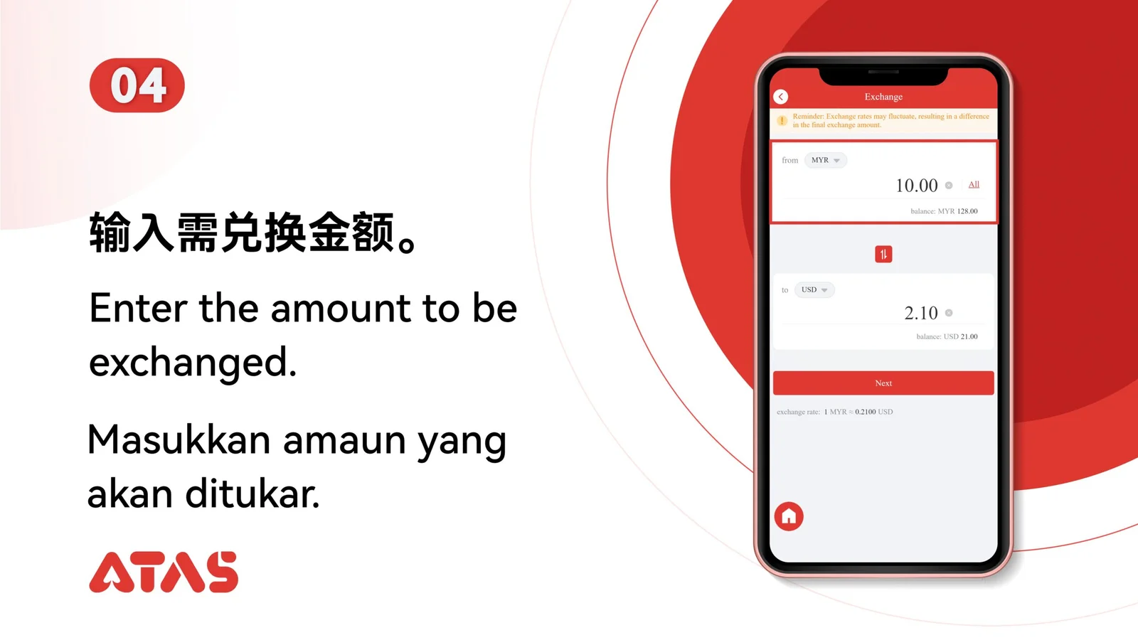 Tukar Mata Uang — Langkah 5