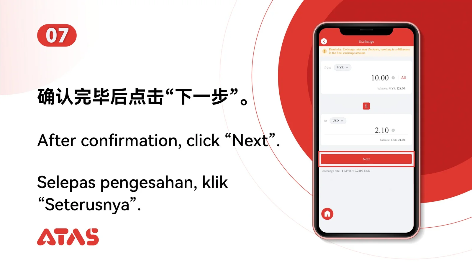 Tukar Mata Uang — Langkah 8