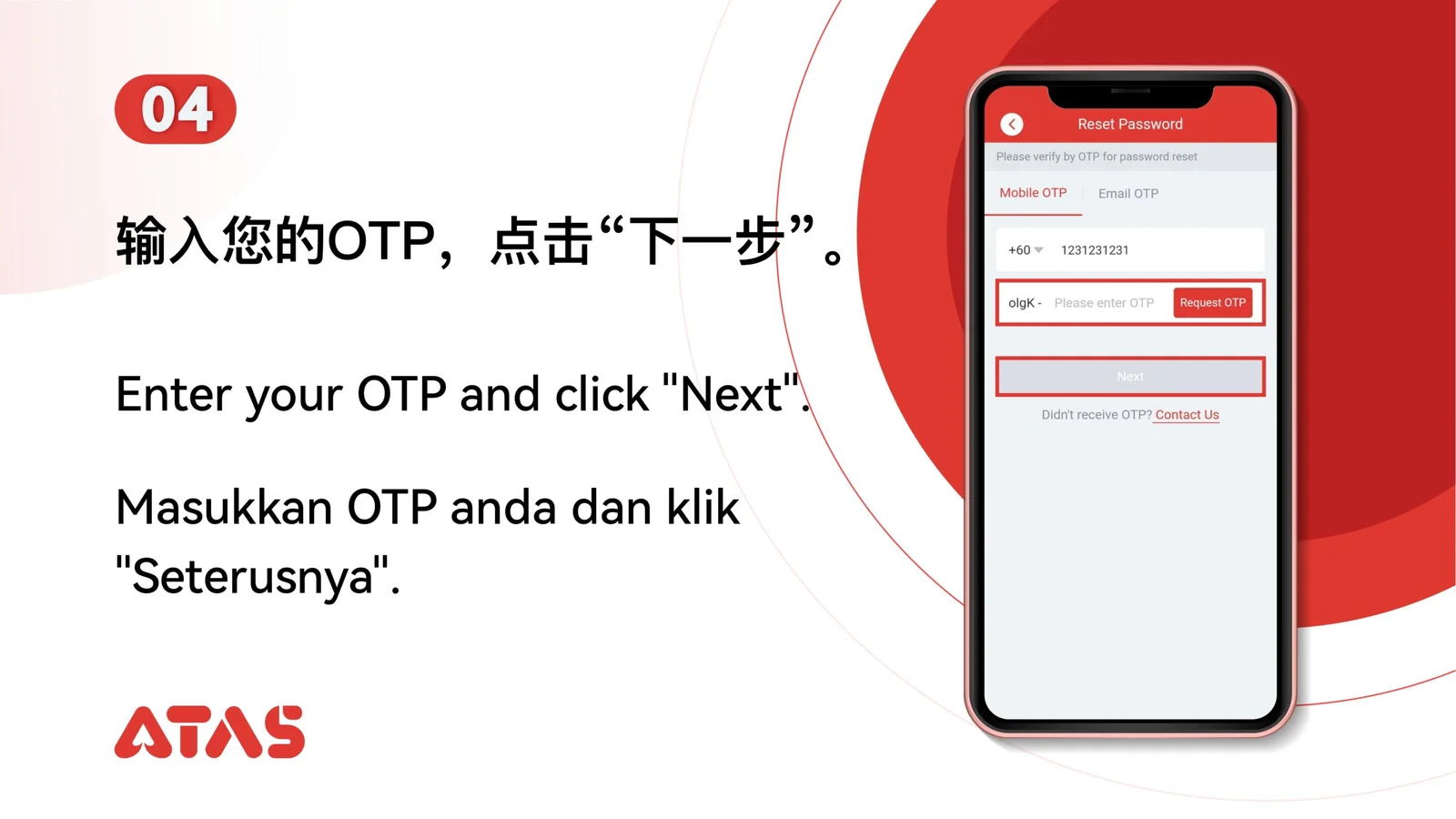 Reset Forgotten Password — Step 5