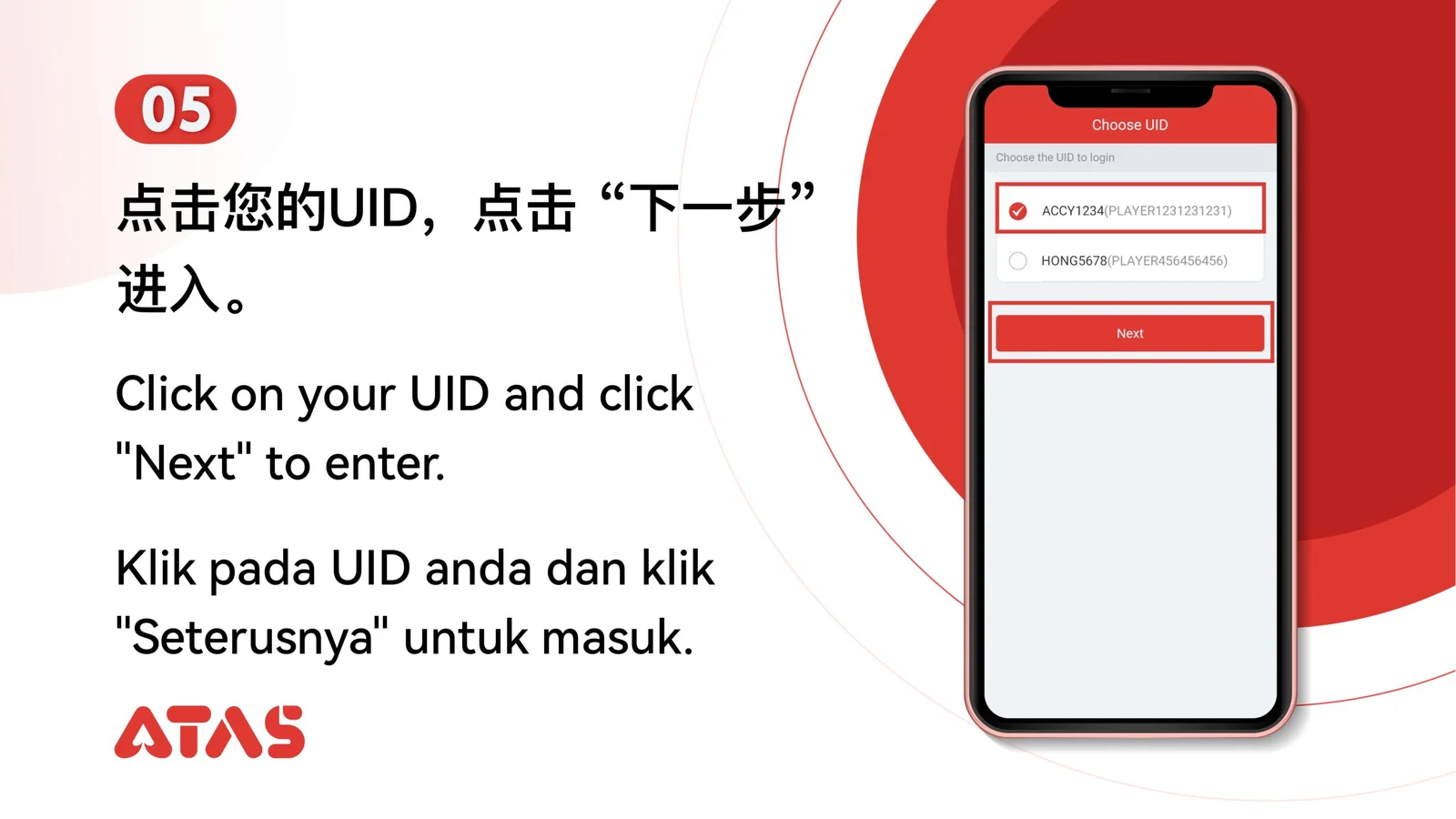 Recover Forgotten UID — Step 6