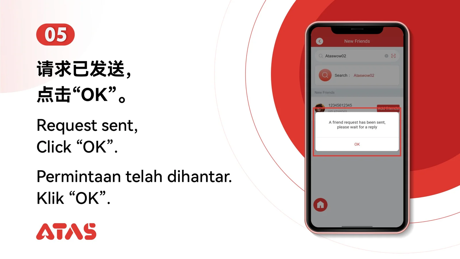 Transfer Teman — Langkah 6