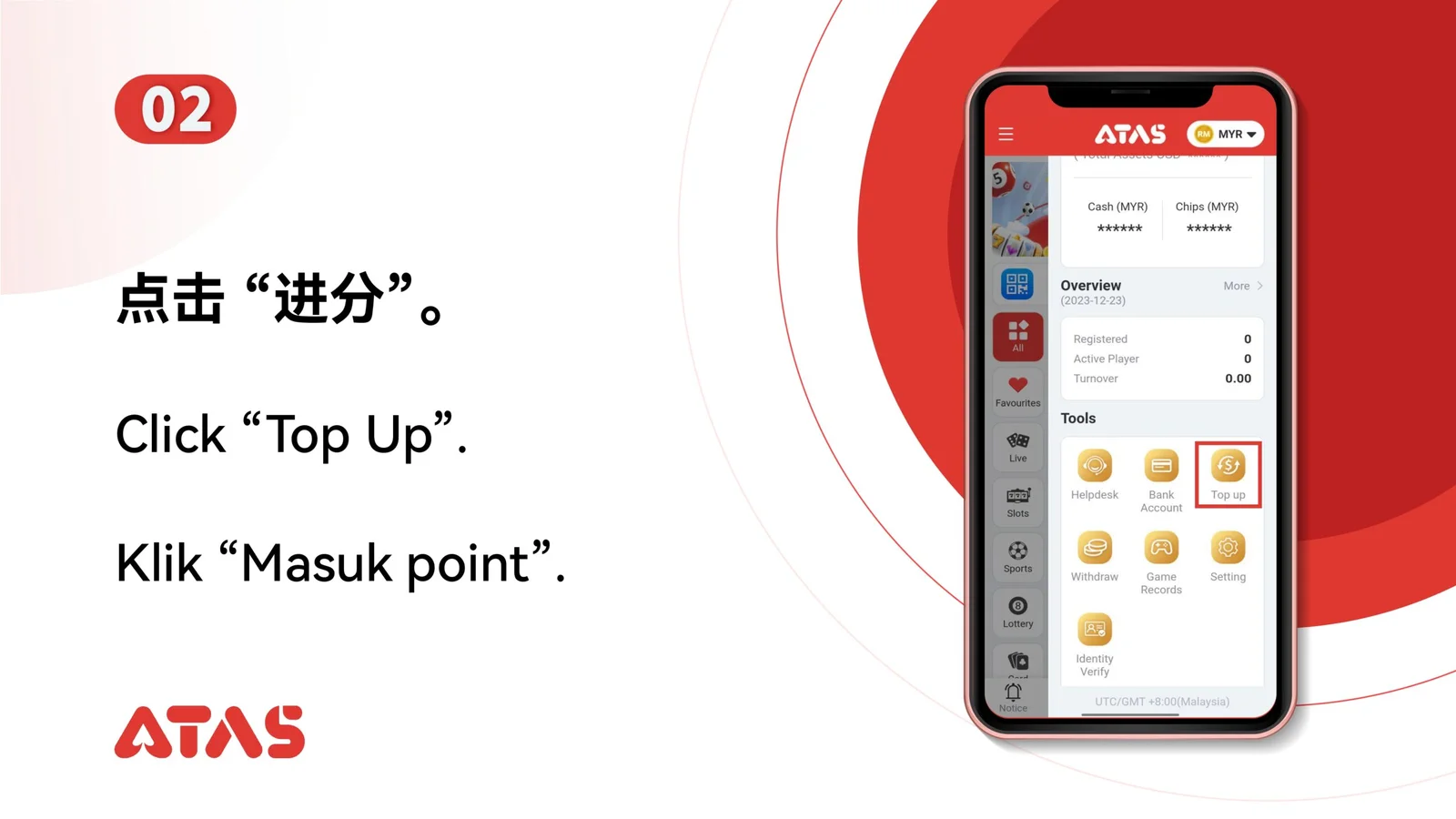 Tambah Nilai Akaun — Langkah 3