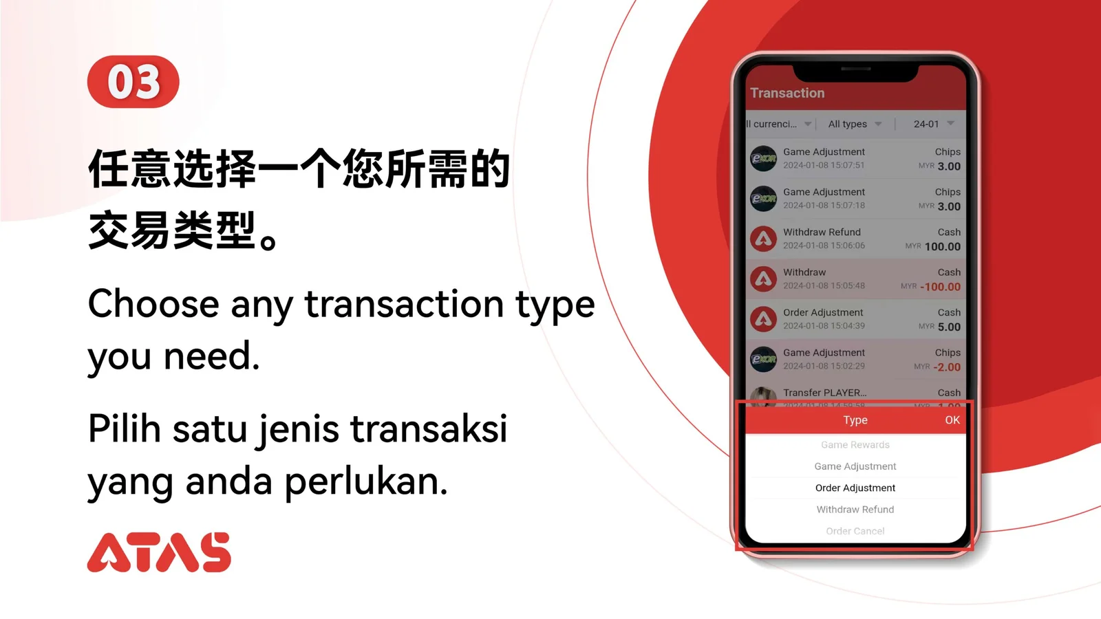 View Transaction Record — Step 4