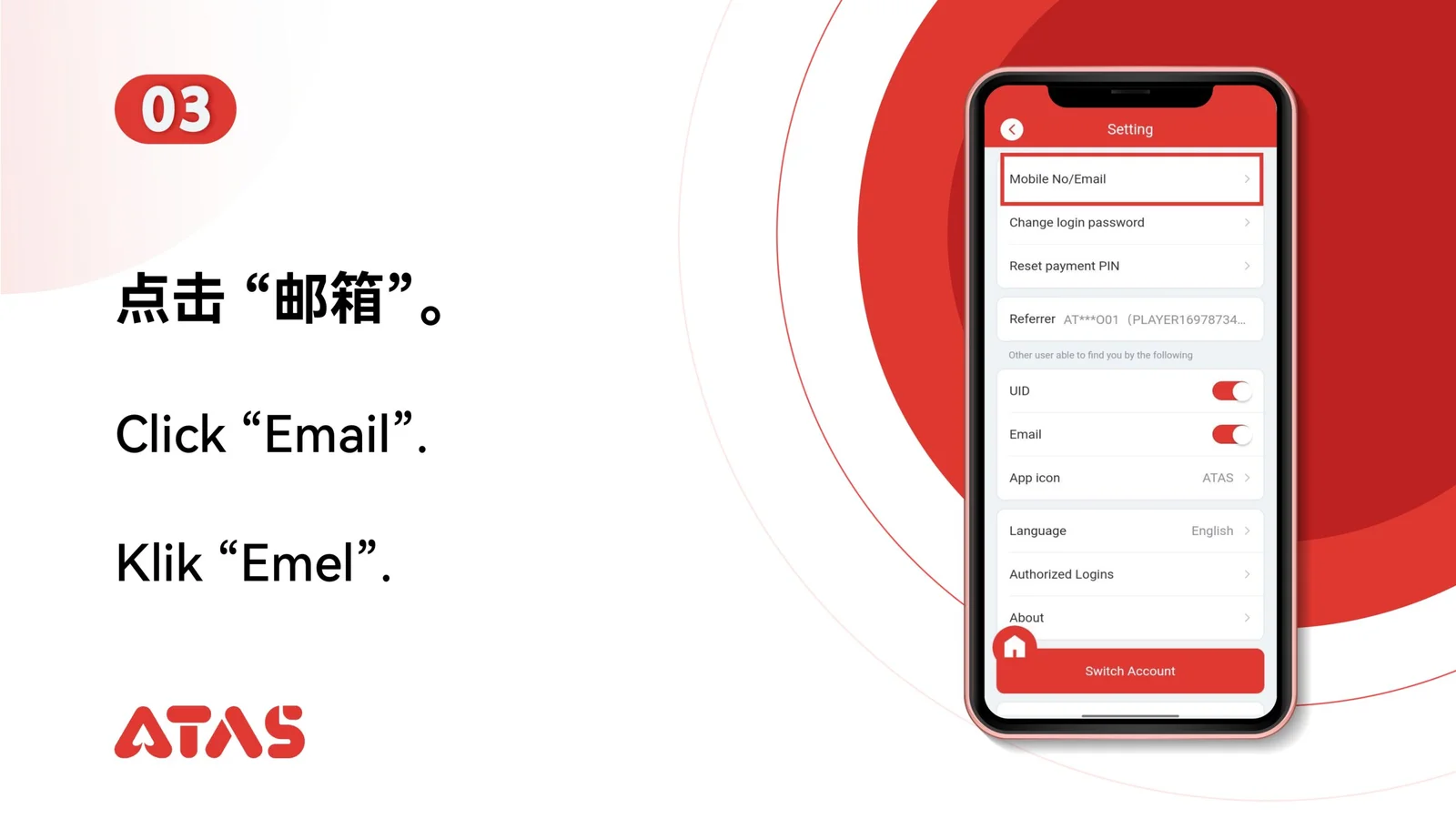 Ubah Email UID — Langkah 4