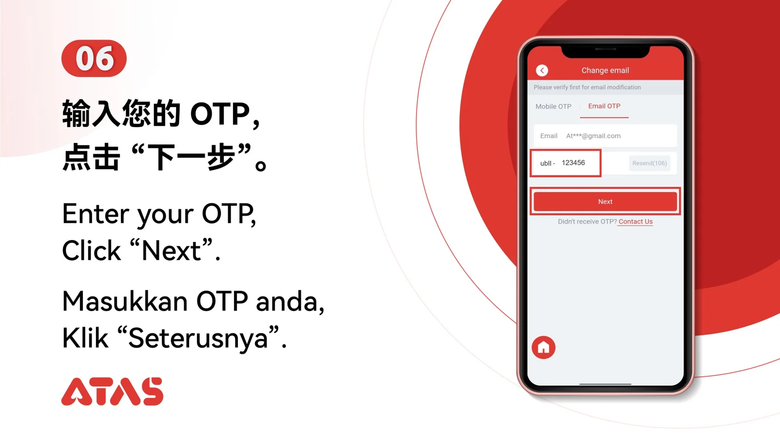 Ubah Email UID — Langkah 7