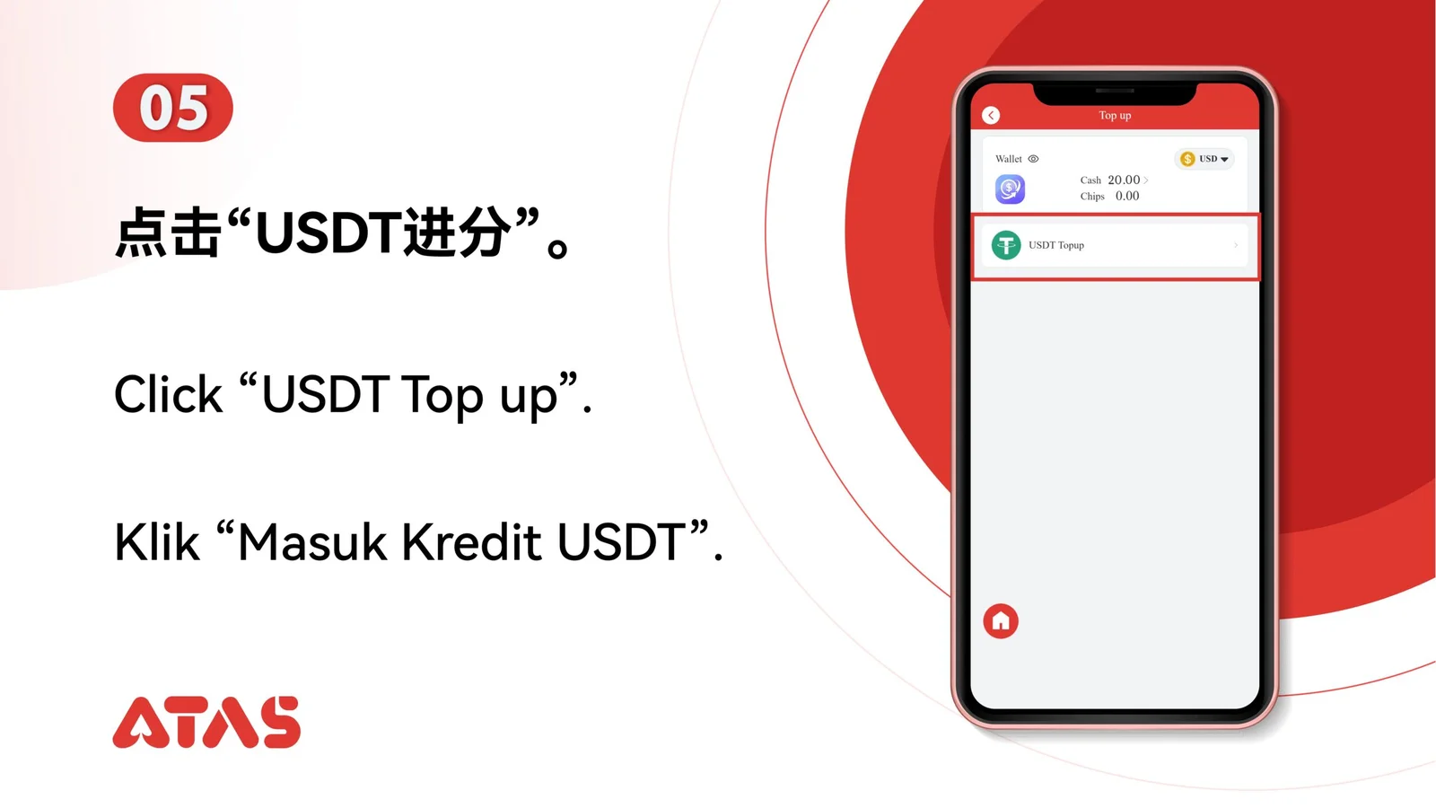 Isi Saldo USDT — Langkah 6