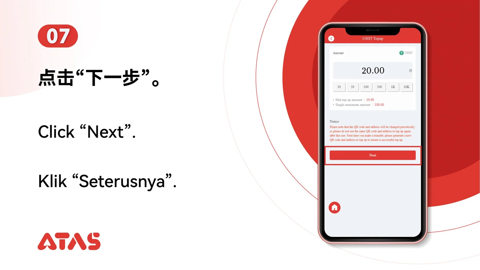 Isi Saldo USDT — Langkah 8
