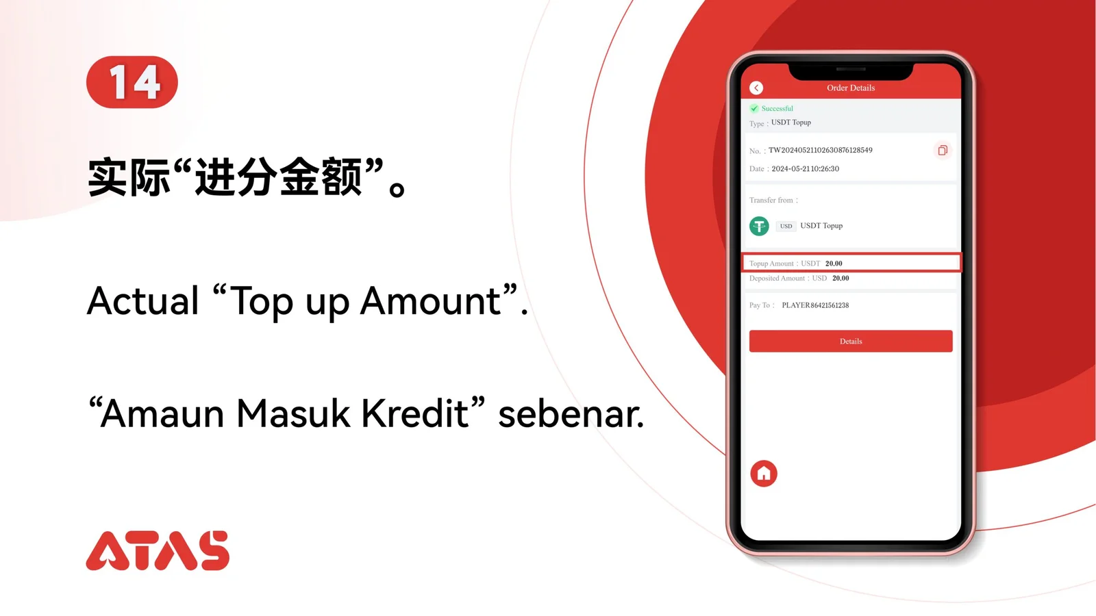 Isi Saldo USDT — Langkah 15