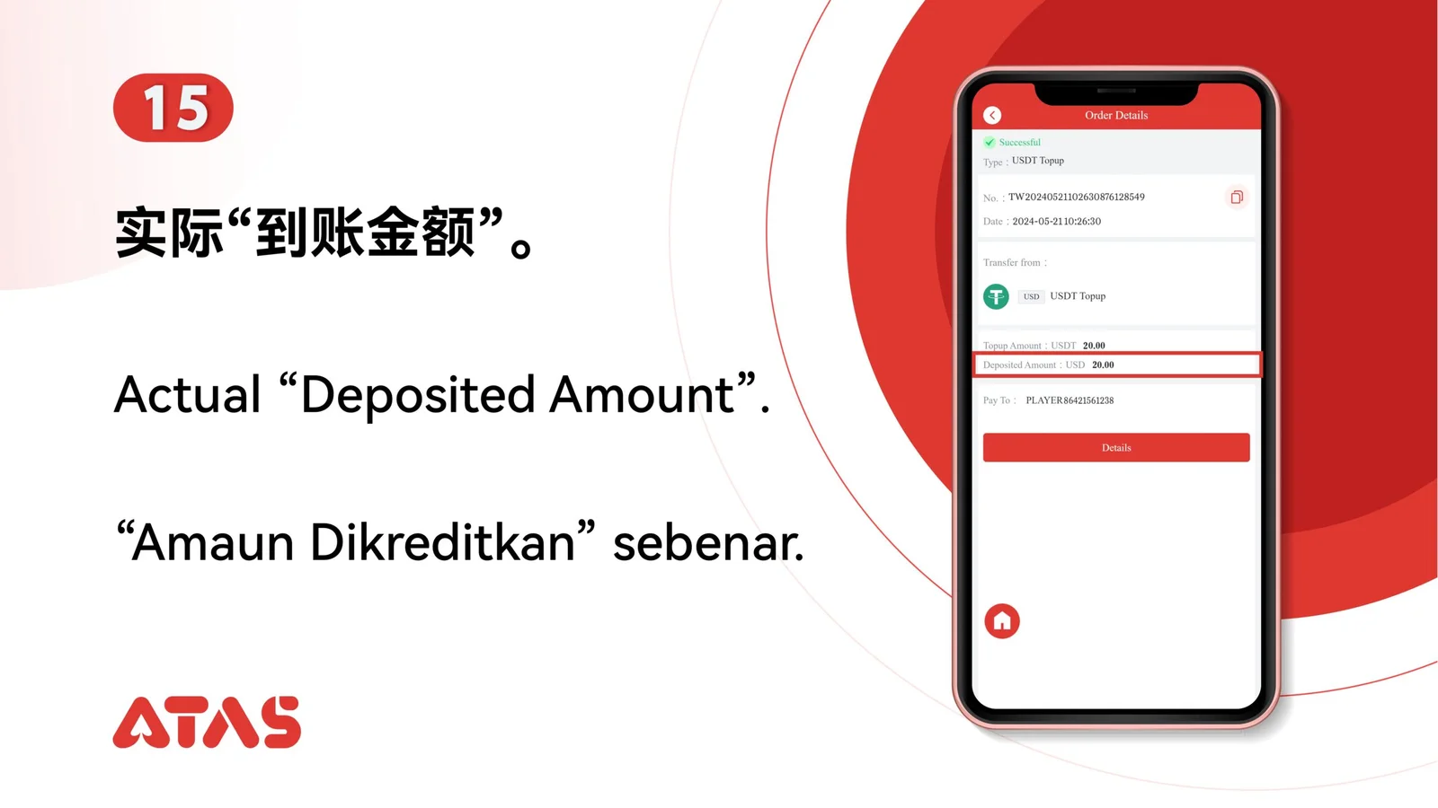 Isi Saldo USDT — Langkah 16