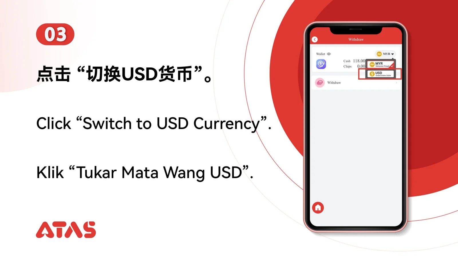 Penarikan USDT — Langkah 4